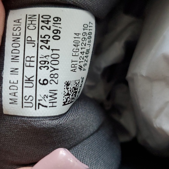 NIB Adidas Grand Court 7.5 Cloud Form Comfort Grey  Pink Sneakers women's hot - Picture 9 of 11